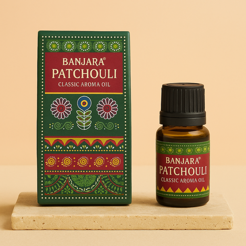 Aceite esencial de Patchouli, frasco de vidrio ámbar de 10 ml, 100% natural - serenidad y conexión con la tierra