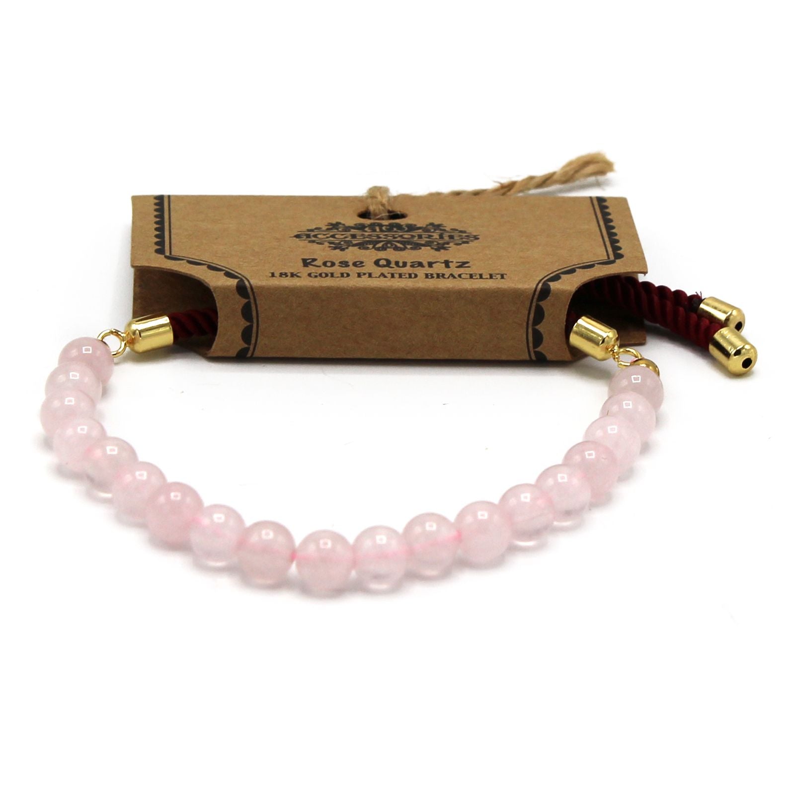 Pulsera de hilo rojo con cuarzo rosa natural, joya espiritual para intención amorosa y protección energética