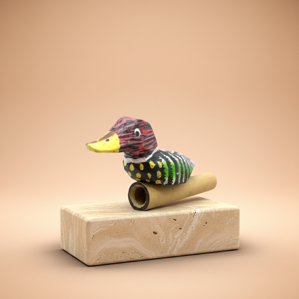 Silbato para patos de madera, 4 surtidos, compacto y tradicional, ideal para llamar aves acuáticas - mejora la experiencia