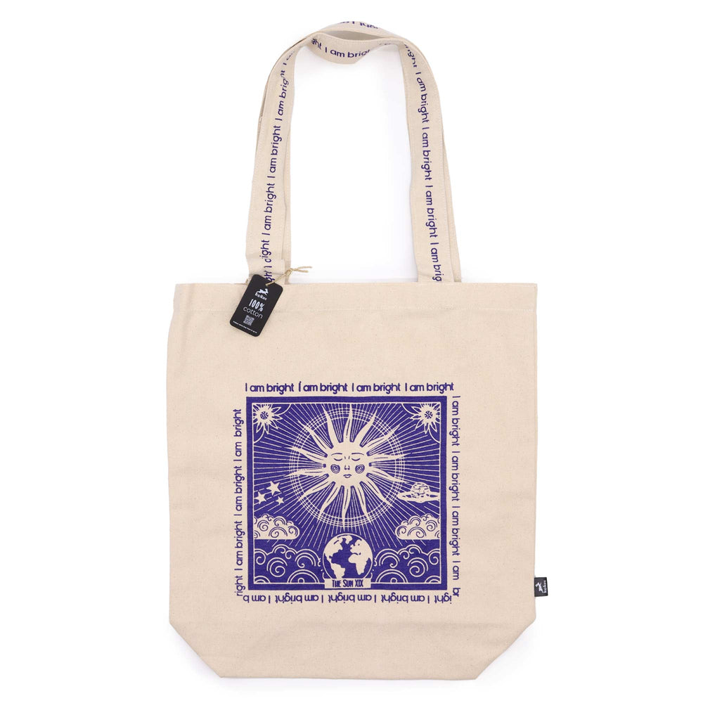 Tote bag de algodón grande, bolsa blanca espaciosa y fuerte, ideal para tarot, compras o uso diario - versátil y sostenible