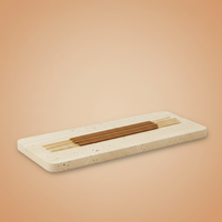 Védico palitos de incienso de sándalo, finos y color natural, para hogar y meditación - promueve armonía y bienestar