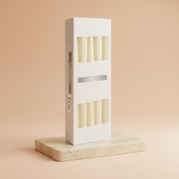 Velas cónicas Marfil para mesa, decoración zen y luz suave - armonía energética y bienestar